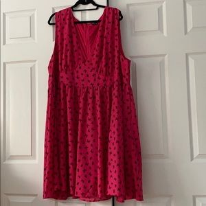 Torrid Butterfly Print V-Neck Dress